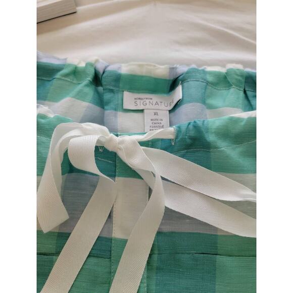 New Nordstrom signature top checkered green & white size XL - Picture 6 of 10